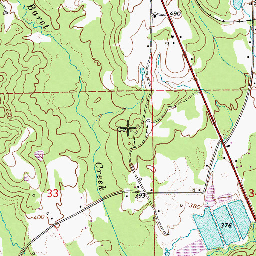 Topographic Map of Griffin Cemetery, AL