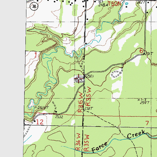 Topographic Map of Alston Cemetery, MI