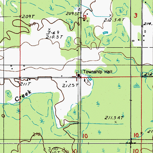 Topographic Map of Alton, MI