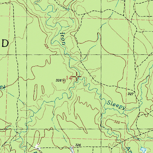 Topographic Map of Amundsan Creek, MI