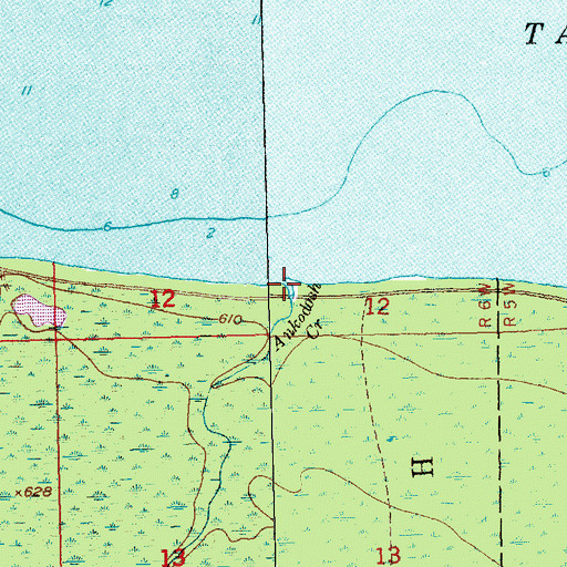 Topographic Map of Ankodosh Creek, MI