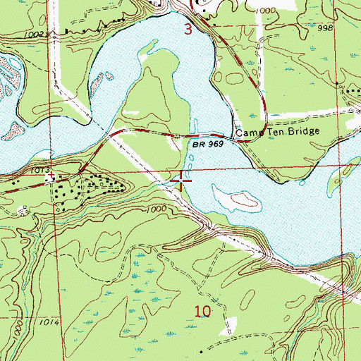 Topographic Map of Antler Creek, MI