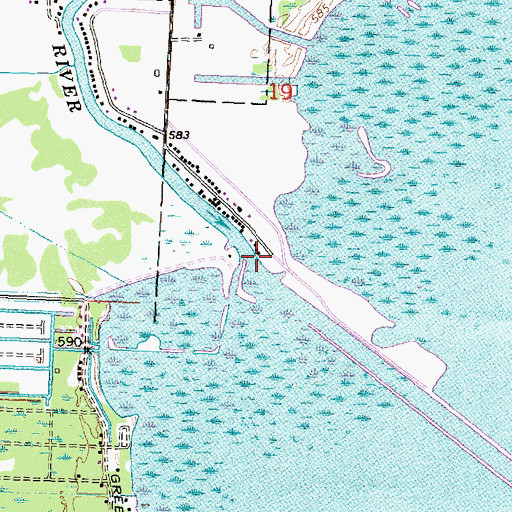 Topographic Map of Au Gres River, MI