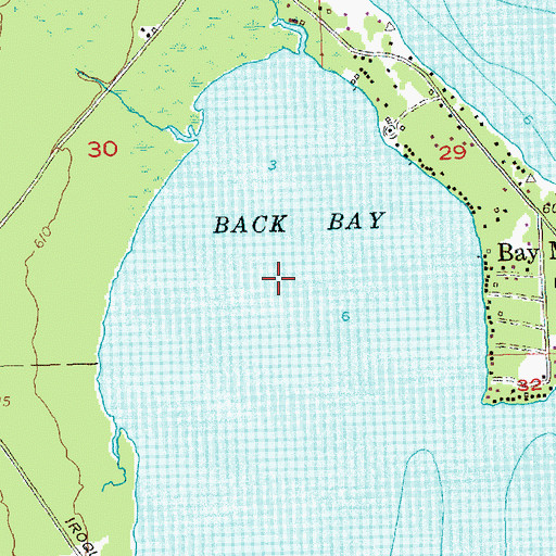 Topographic Map of Back Bay, MI