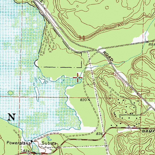 Topographic Map of Bamfield Creek, MI