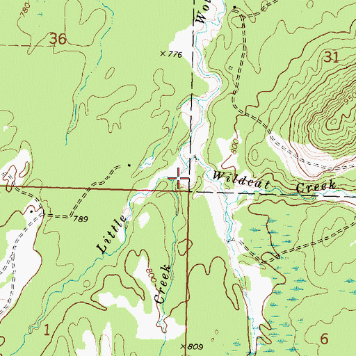 Topographic Map of Bear Creek, MI