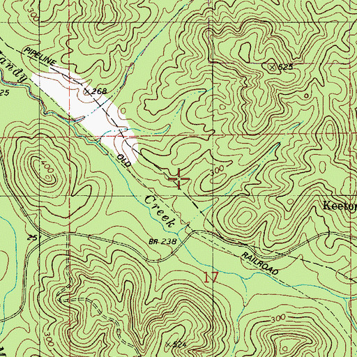 Topographic Map of South Sandy Hunter Camp, AL