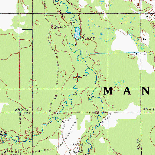 Topographic Map of Beaver Creek, MI