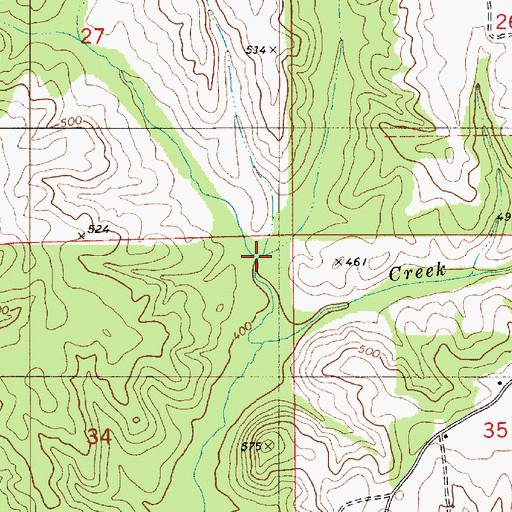 Topographic Map of Undermine Creek, AL