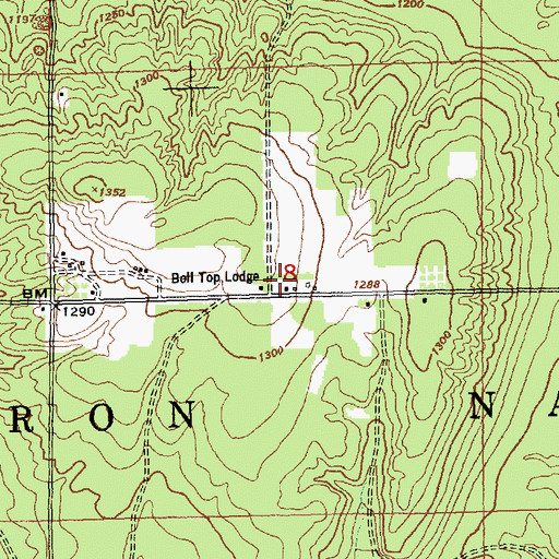 Topographic Map of Bell Top Lodge, MI