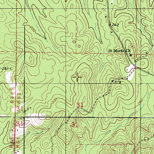 Topographic Map of Bethesda Church (historical), AL