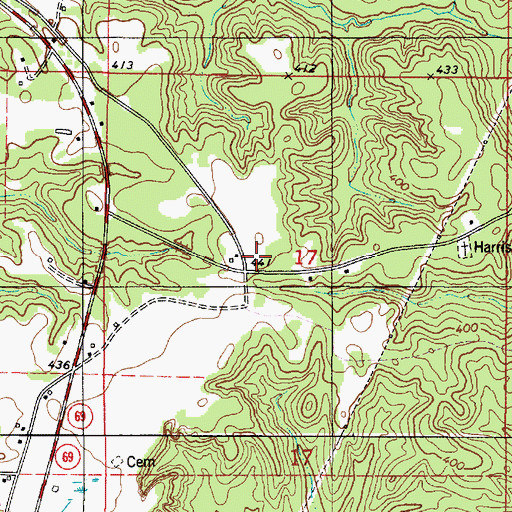 Topographic Map of Camp Ground School (historical), AL