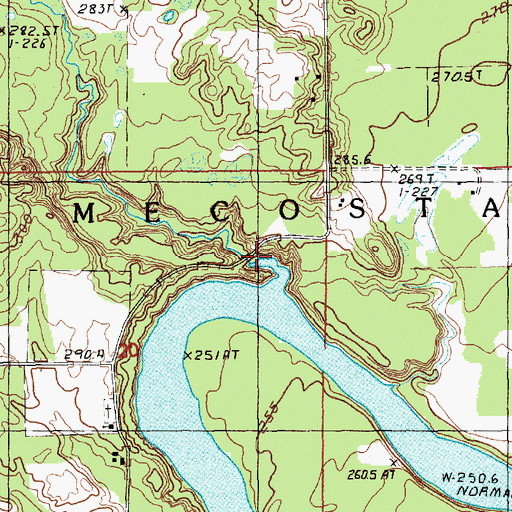 Topographic Map of Betts Creek, MI