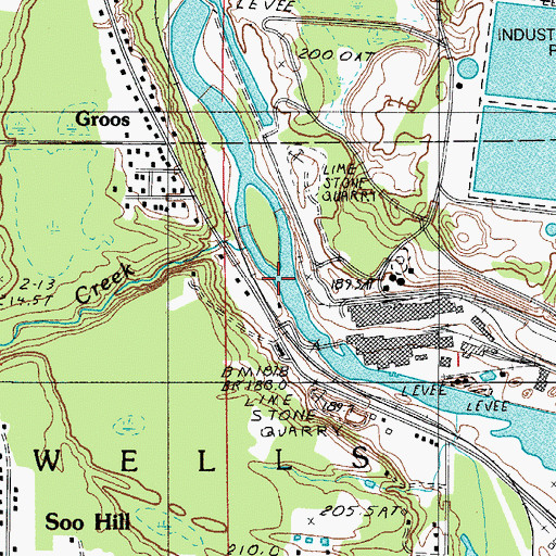 Topographic Map of Bichler Creek, MI