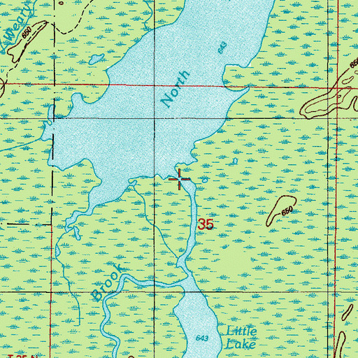 Topographic Map of Big Brook, MI
