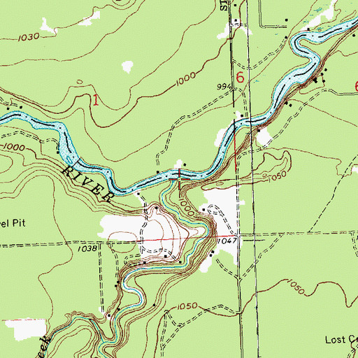 Topographic Map of Big Creek, MI