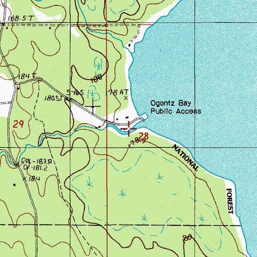 Topographic Map of Big River, MI