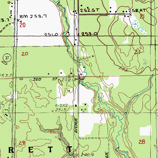 Topographic Map of Bigelow School, MI