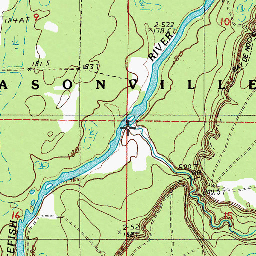 Topographic Map of Bills Creek, MI