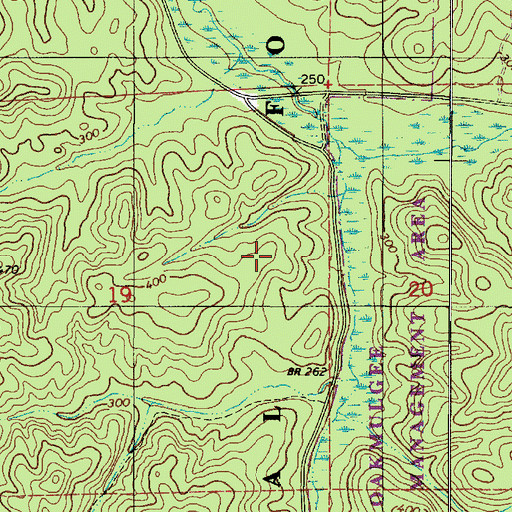 Topographic Map of Elliot Creek School (historical), AL