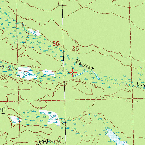Topographic Map of Bissel Creek, MI