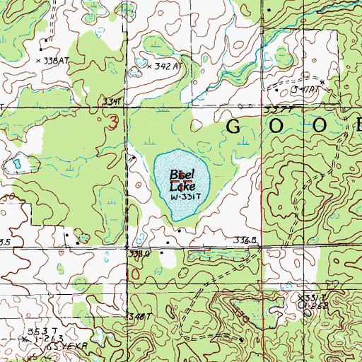 Topographic Map of Bisel Lake, MI