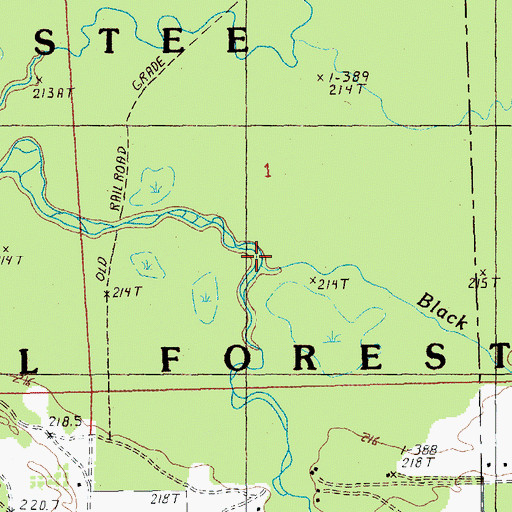 Topographic Map of Black Creek, MI