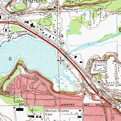 Topographic Map of Black Creek, MI