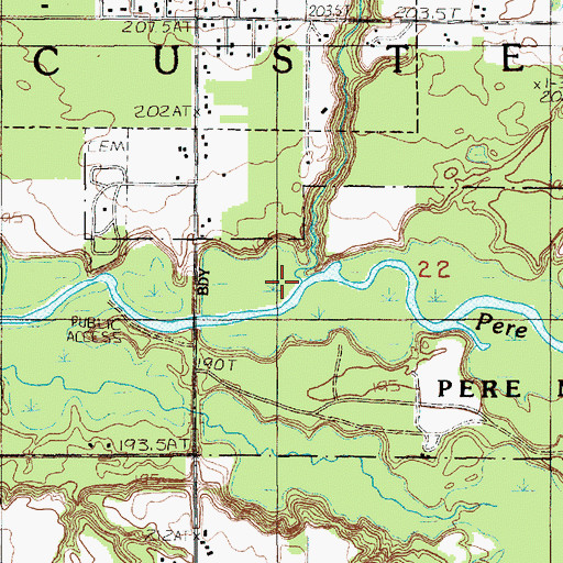 Topographic Map of Black Creek, MI