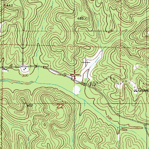 Topographic Map of Elliots Creek Work Center, AL