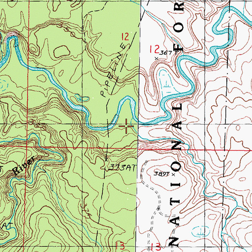 Topographic Map of Black Creek, MI