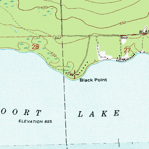 Topographic Map of Black Point, MI