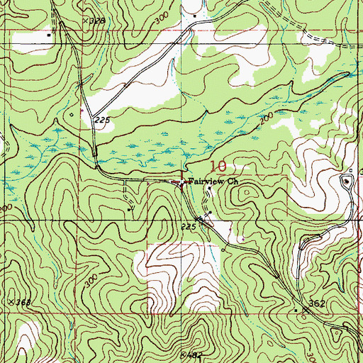Topographic Map of Fairview School (historical), AL