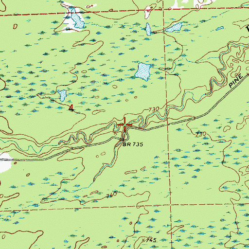 Topographic Map of Blind Biscuit Creek, MI