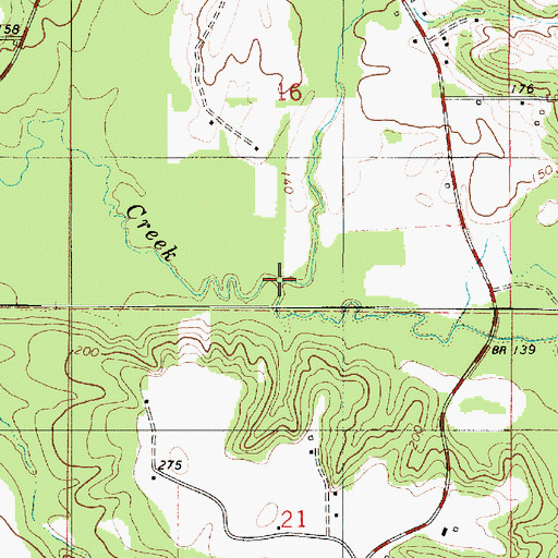Topographic Map of Friersons Branch, AL