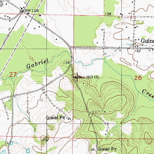 Topographic Map of Glen Hill School (historical), AL