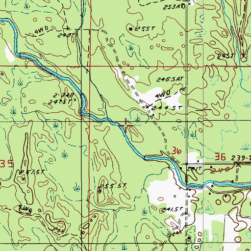 Topographic Map of Boudreau Creek, MI