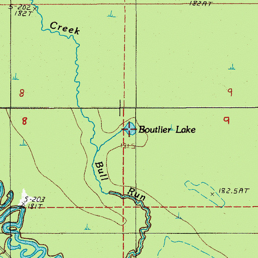 Topographic Map of Boutlier Lake, MI