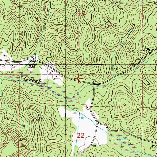 Topographic Map of Kings School (historical), AL