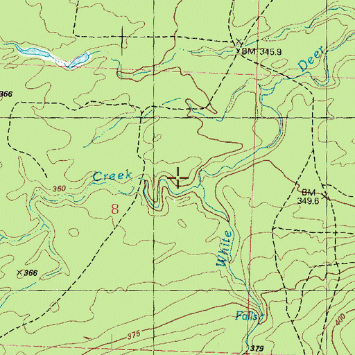 Topographic Map of Buckless Creek, MI