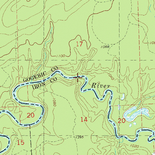 Topographic Map of Burton Creek, MI