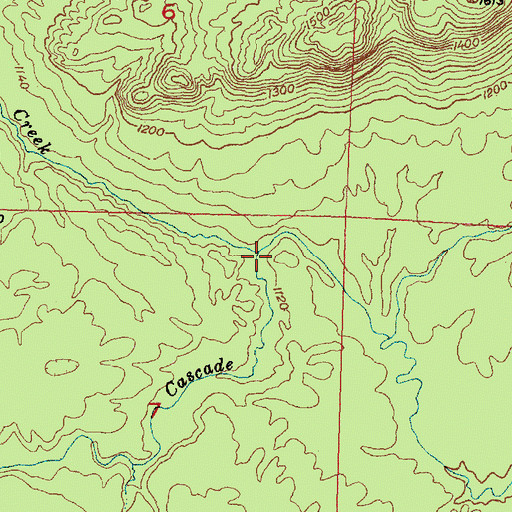Topographic Map of Bush Creek, MI