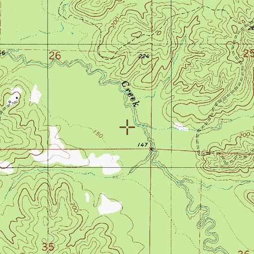 Topographic Map of McCrarys Branch, AL