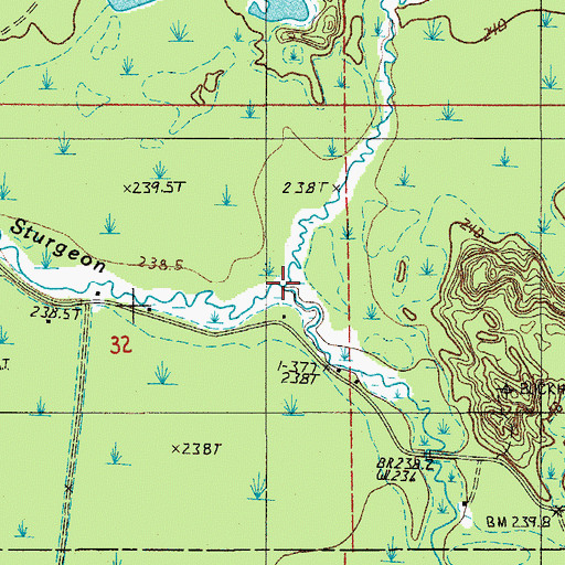 Topographic Map of Camp R Creek, MI