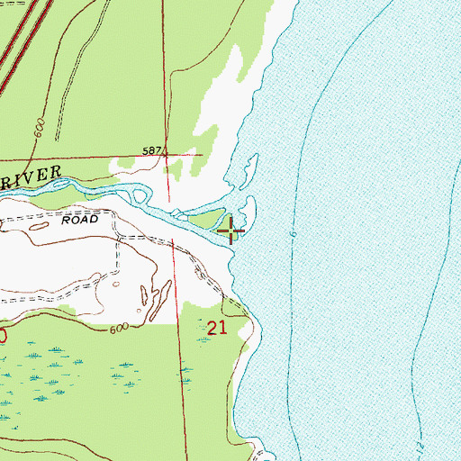 Topographic Map of Carp River, MI