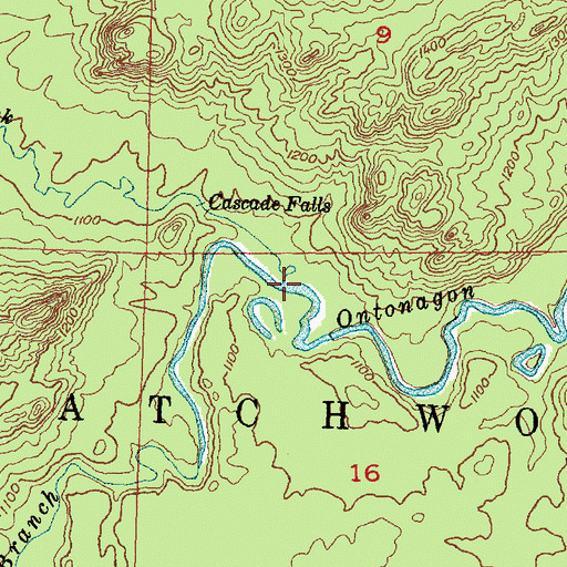 Topographic Map of Cascade Creek, MI