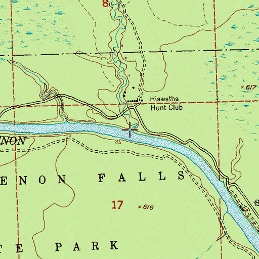 Topographic Map of Cheney Creek, MI
