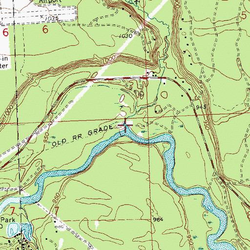 Topographic Map of Cherry Creek, MI