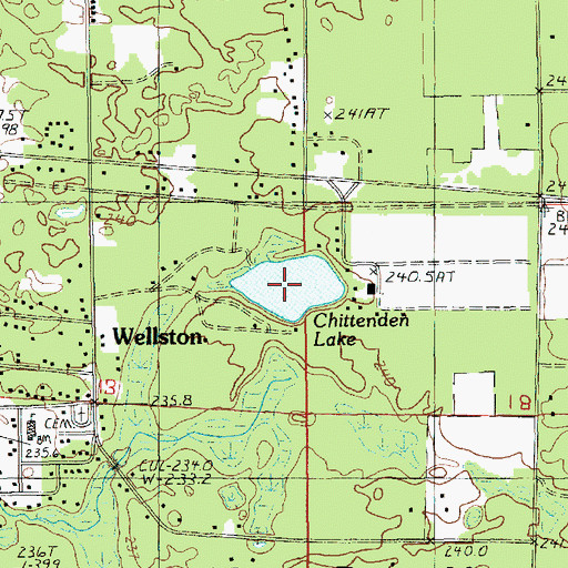 Topographic Map of Chittenden Lake, MI