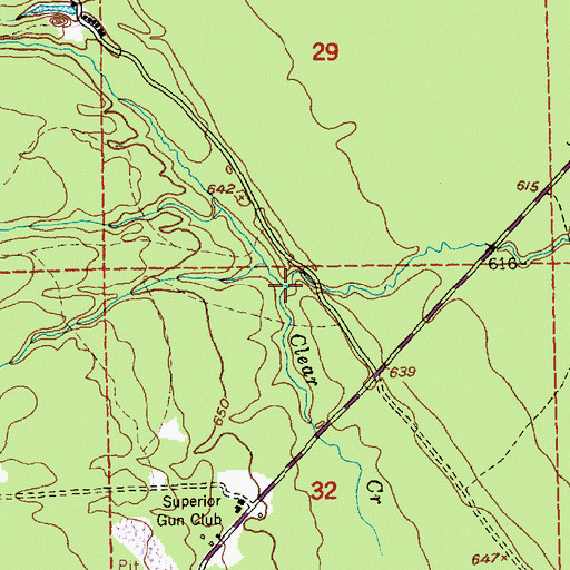 Topographic Map of Clear Creek, MI